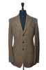 Sunflower Brown Houndstooth Moon Shetland Tweed Coat