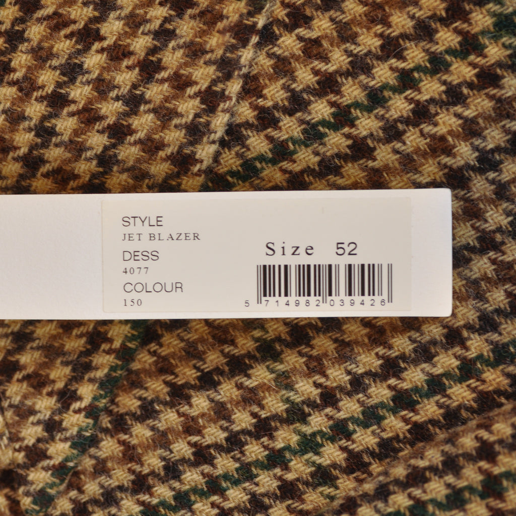 Sunflower Brown Houndstooth Moon Shetland Tweed Coat