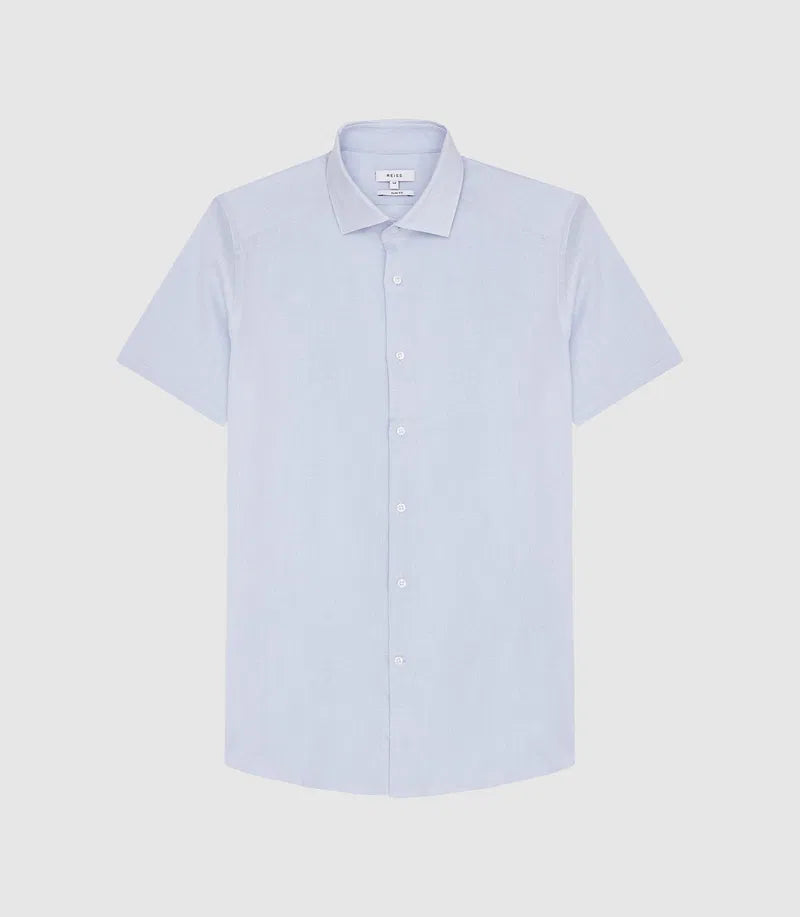 Reiss Light Blue Slim Fit Morrezmo Shirt