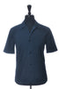 Barena Washed Navy Blue Bota Dorigo Short Sleeve Overshirt