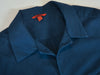 Barena Washed Navy Blue Bota Dorigo Short Sleeve Overshirt