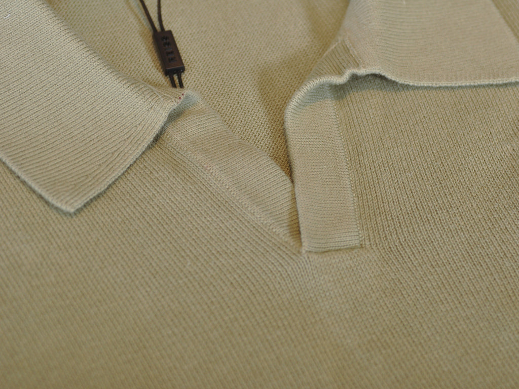 Reiss Green Knit Giles Short Sleeve Shirt