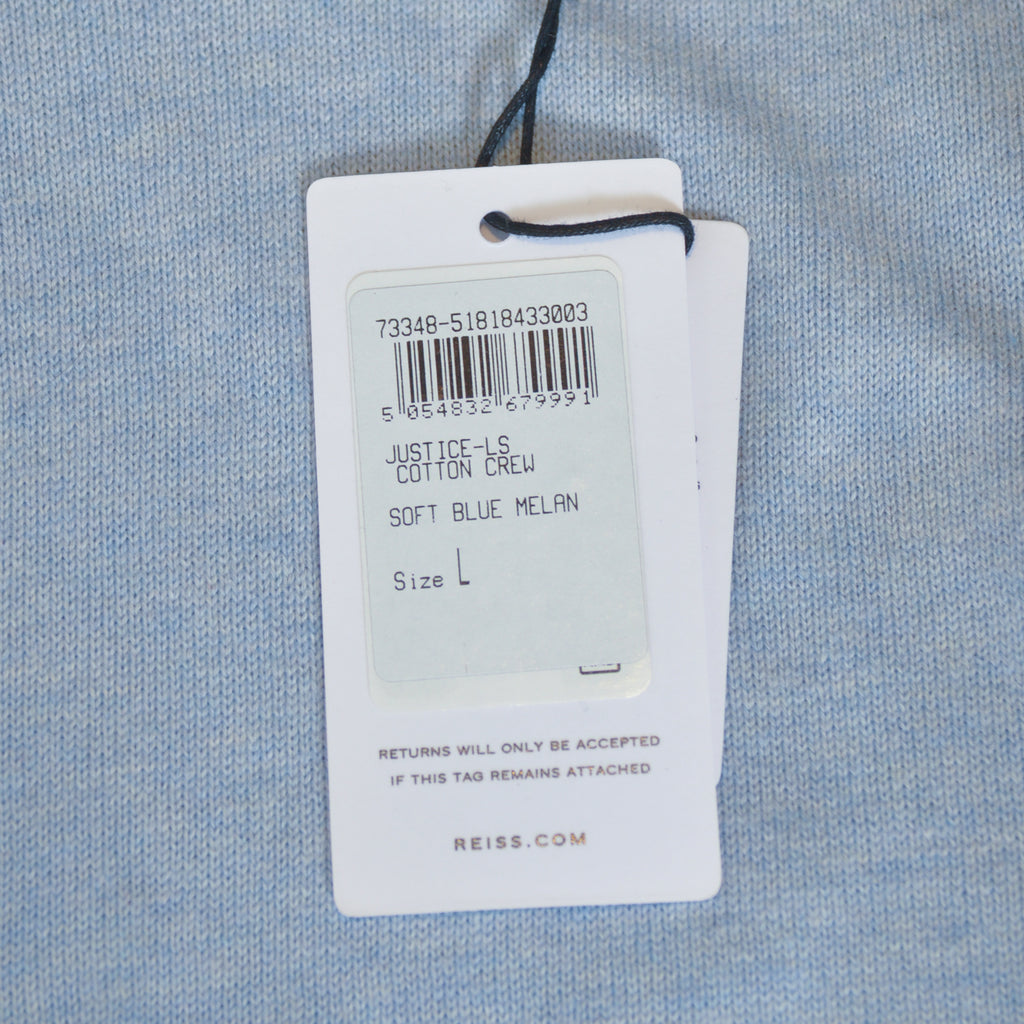 Reiss Soft Blue Justice Crew Neck Sweater
