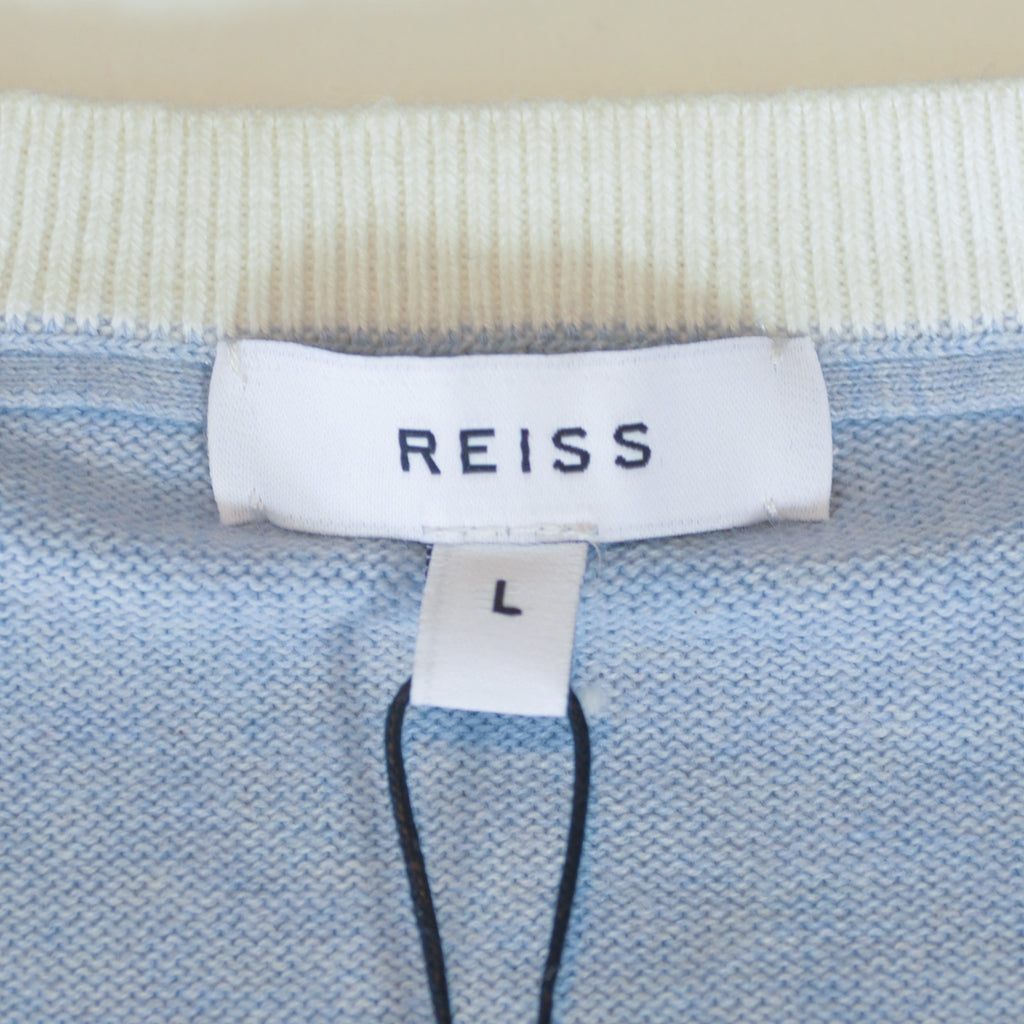 Reiss Soft Blue Justice Crew Neck Sweater