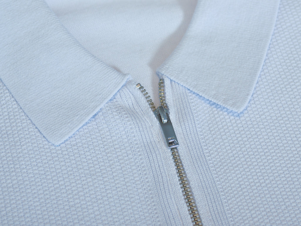 Reiss Ice Grey Matias Collared Knit