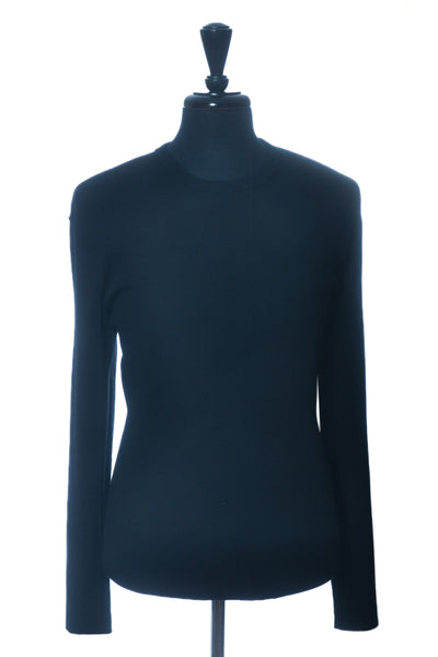 Ralph Lauren Purple Label Black Wool Crew Neck Sweater
