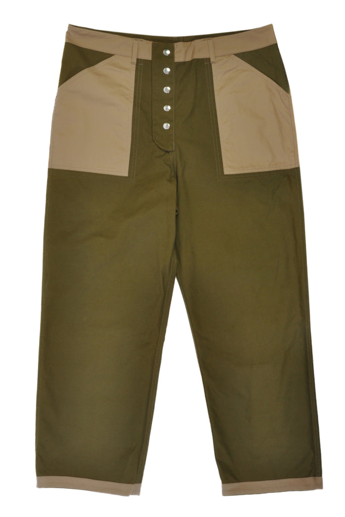 Marni Khaki Green Reversible Work Pants