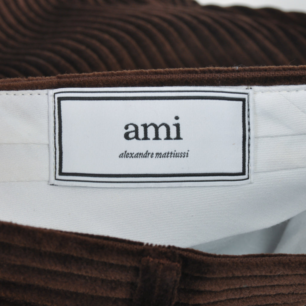 AMI Alexandre Mattiusi Brown Whale Corduroy Pants