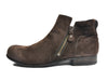 Moma Brown Suede Softy Antracite Side Zip Boots