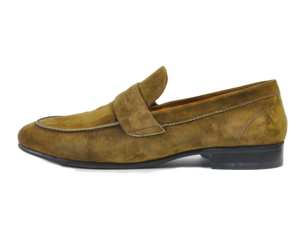 O’Keefe NIB Olive Green Cashmere Suede Penny Loafers