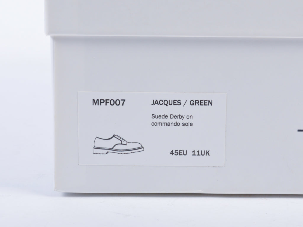 Mr P’s Jacques Green Suede Commando Sole Shoes