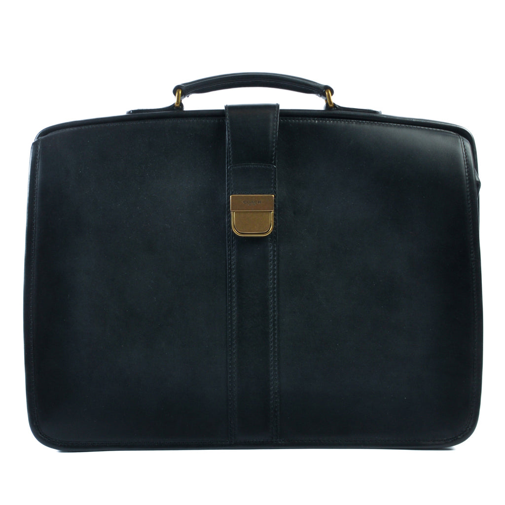 Coach Black Leather Briefcase