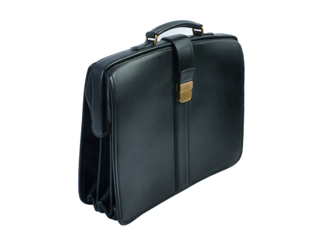 Coach Black Leather Briefcase