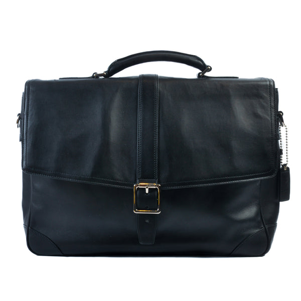 Coach Black Leather Briefcase