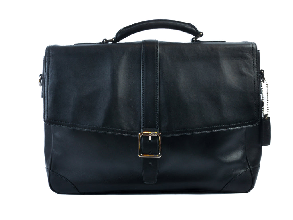 Coach Black Leather Briefcase