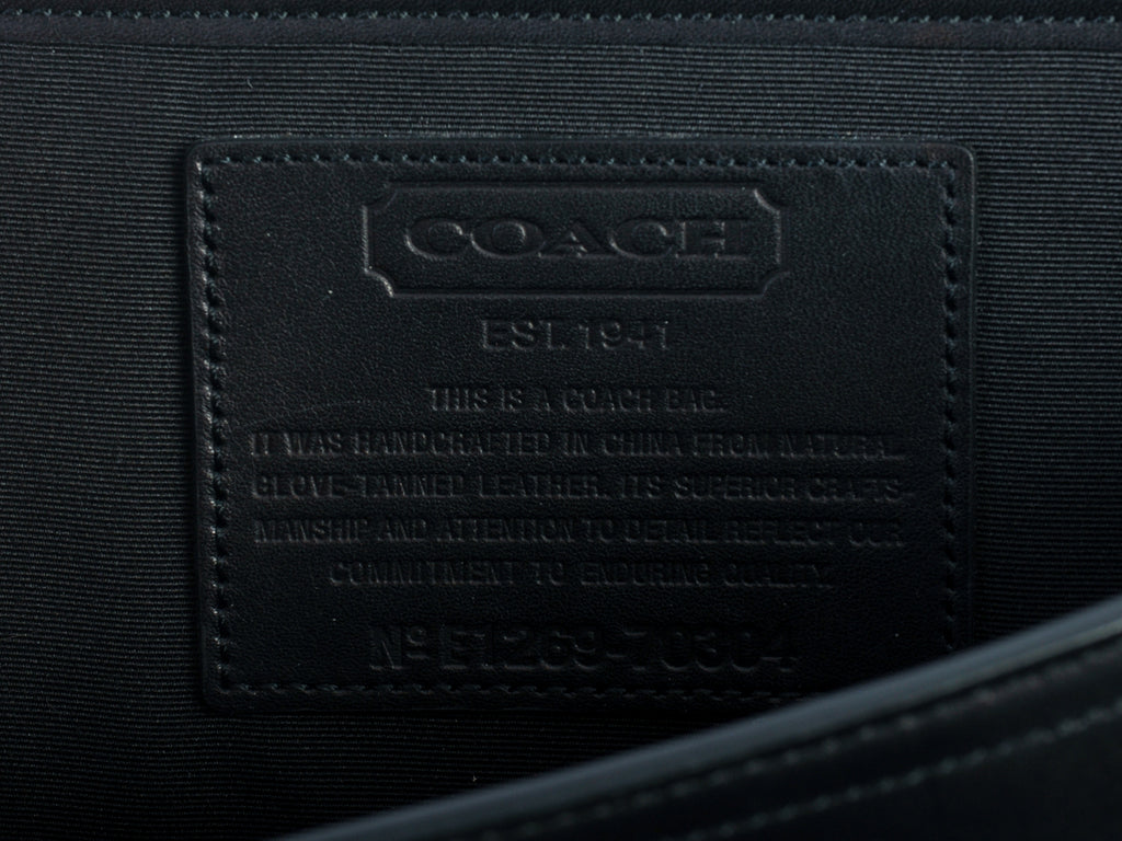 Coach Black Leather Briefcase