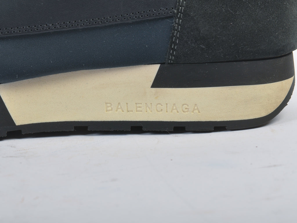 Balenciaga Navy Blue Race Runner Sneakers