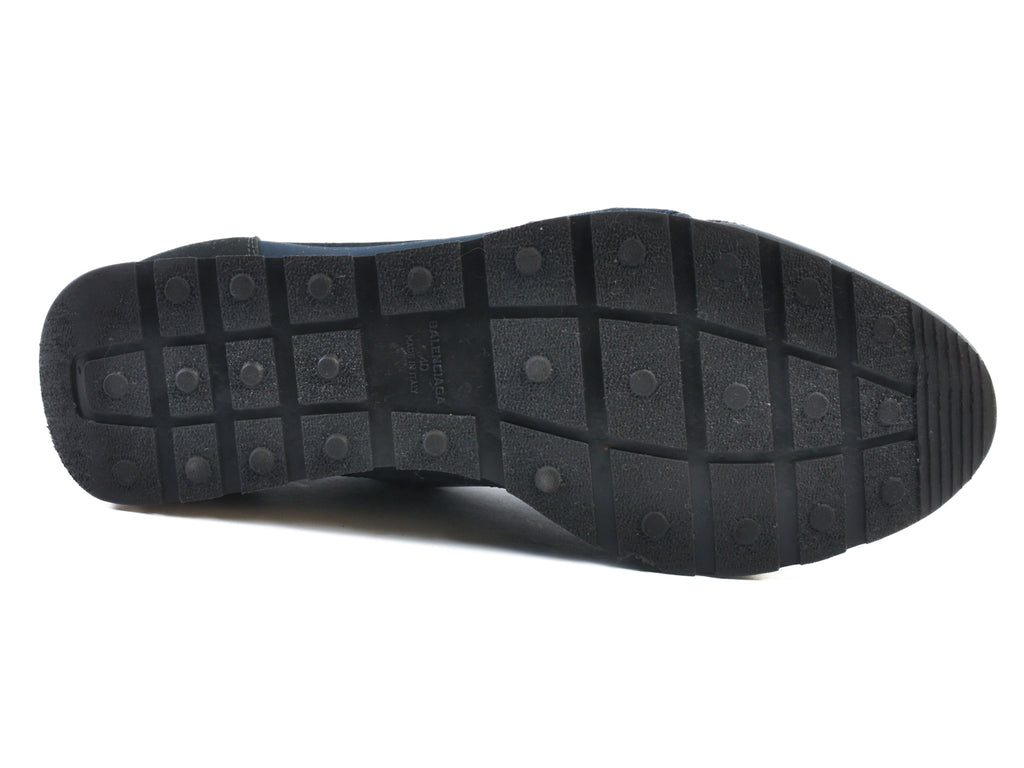 Balenciaga Navy Blue Race Runner Sneakers