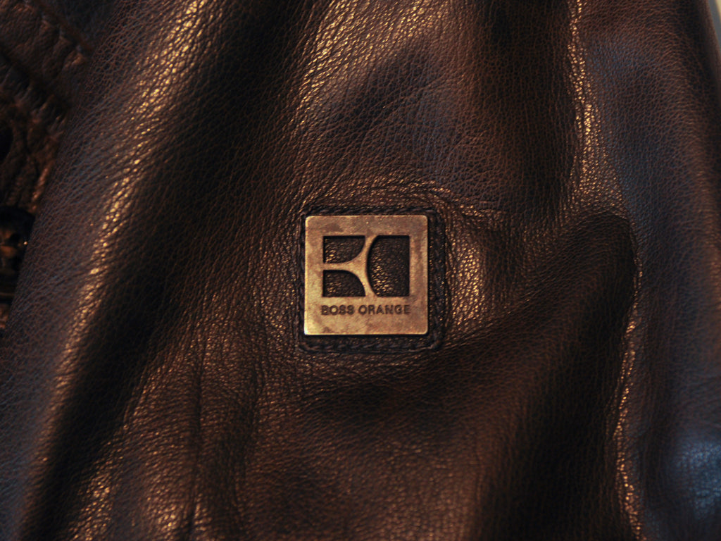 Hugo Boss Brown Goat Leather Jabu Jacket