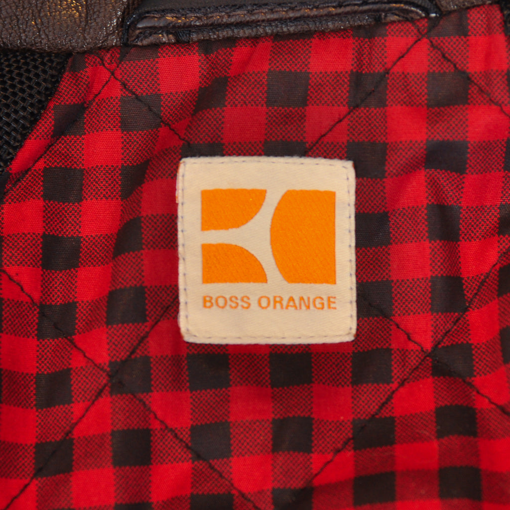 Hugo Boss Brown Goat Leather Jabu Jacket