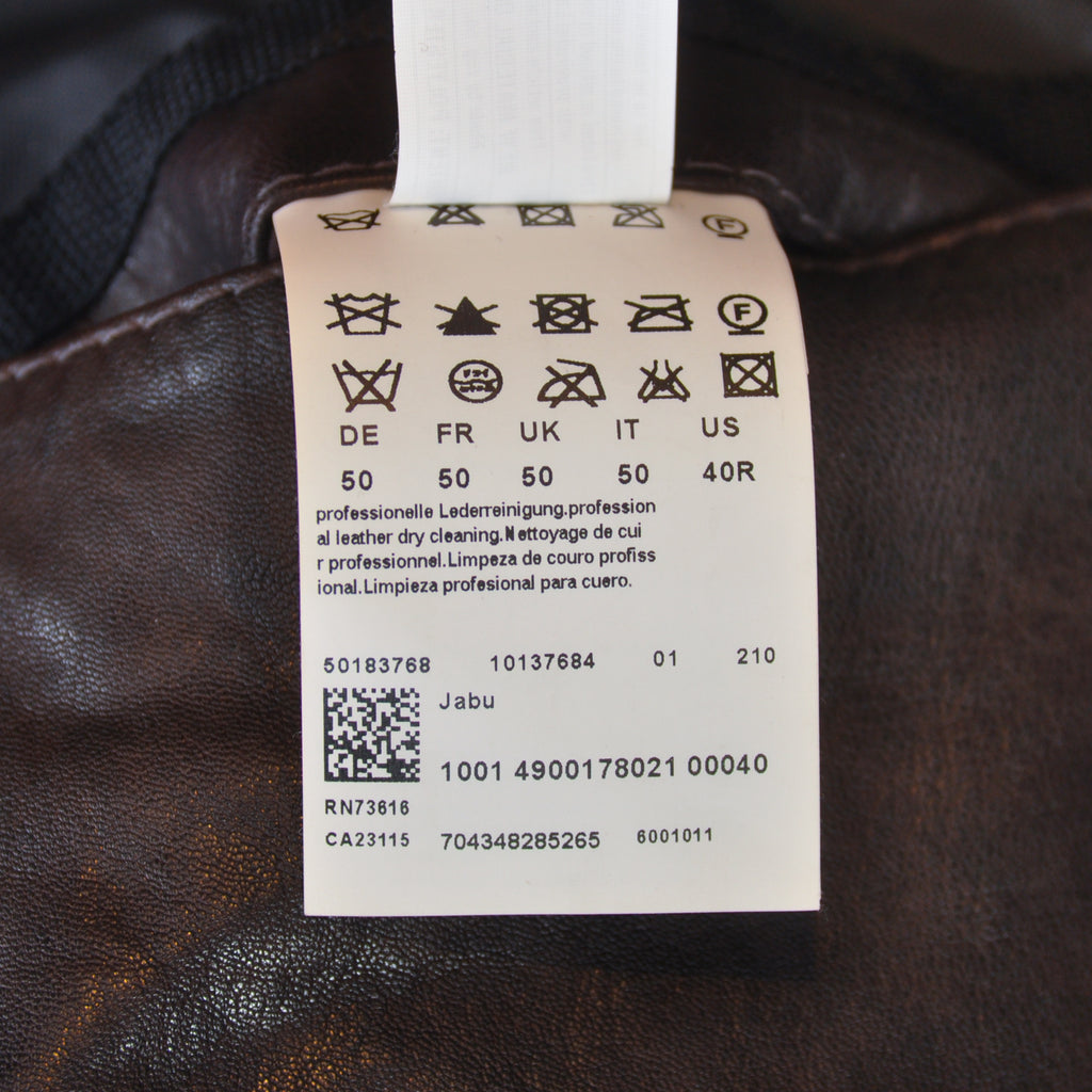 Hugo Boss Brown Goat Leather Jabu Jacket