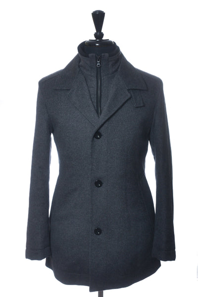 Hugo Boss Grey Cashmere Blend Coxtan3 Coat