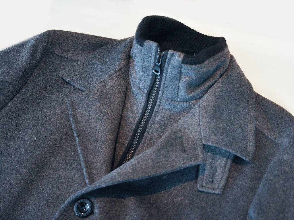 Hugo Boss Grey Cashmere Blend Coxtan3 Coat