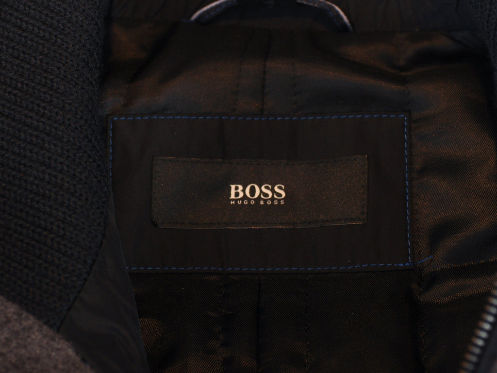 Hugo Boss Grey Cashmere Blend Coxtan3 Coat