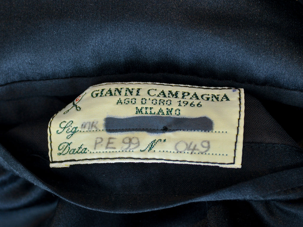 Gianni Campagna Vintage Navy Blue Wool Blazer