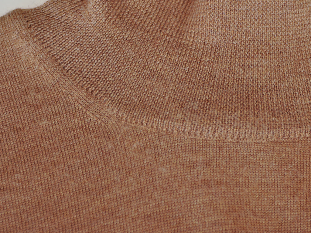 Faconnable Brown Merino Wool Roll Neck Sweater