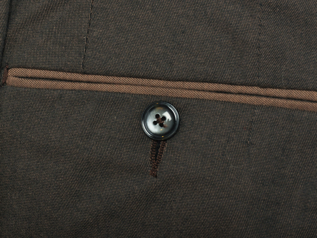 Vigano 1959 Brown Stretch Cotton Pants
