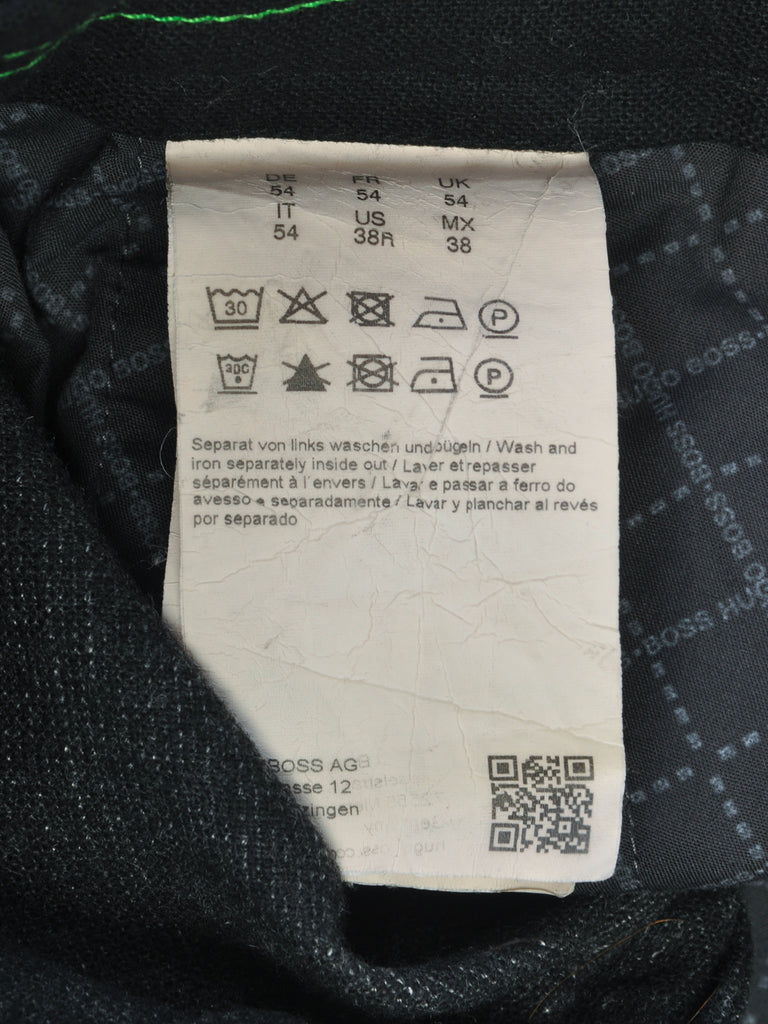 Hugo Boss Charcoal Grey Flannel Slim Fit Loomes-1 Pants