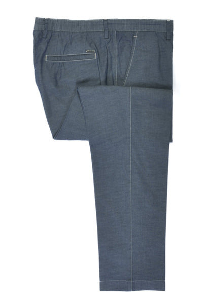 Hugo Boss Slate Blue Kaito Stitch Stretch Pants