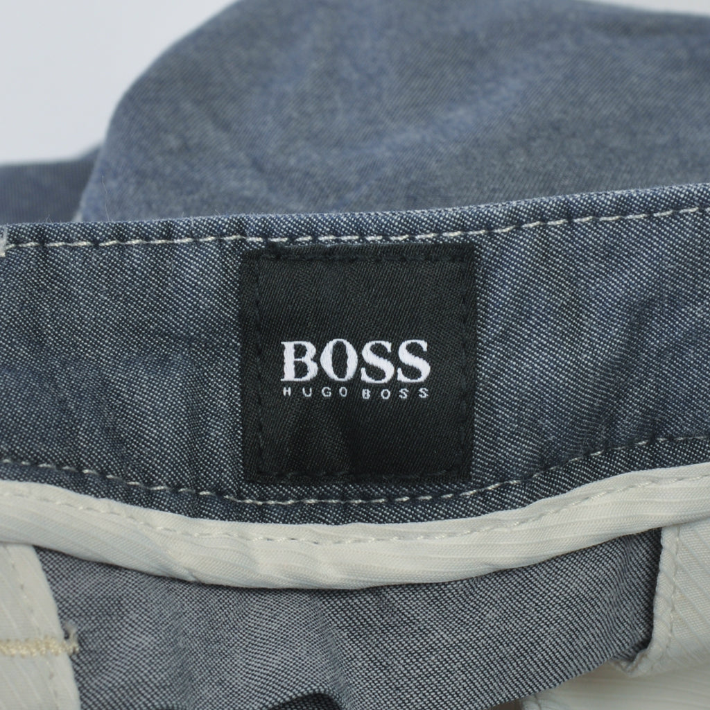 Hugo Boss Slate Blue Kaito Stitch Stretch Pants