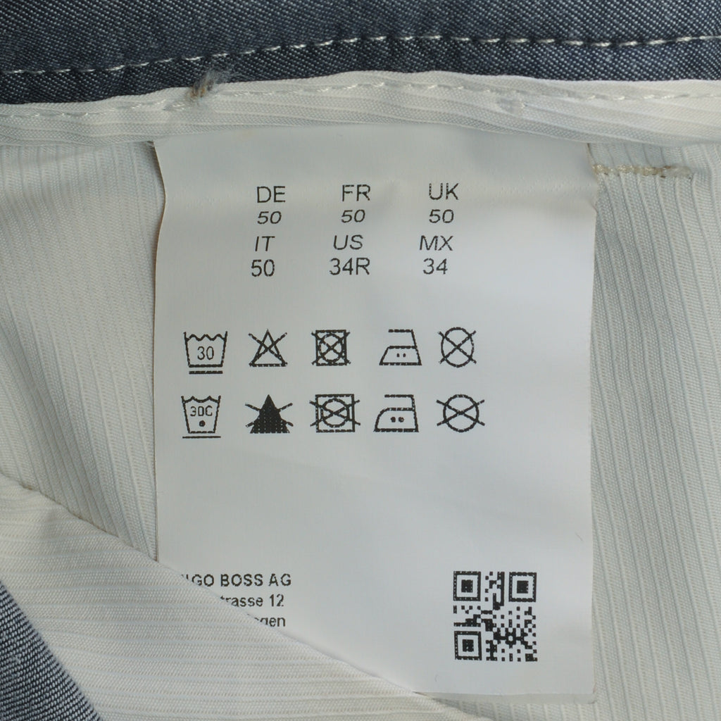 Hugo Boss Slate Blue Kaito Stitch Stretch Pants