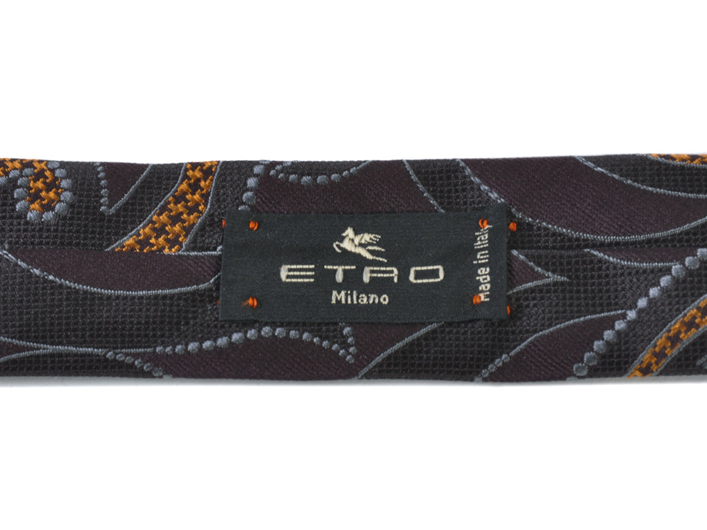 Etro Brown Paisley Tie