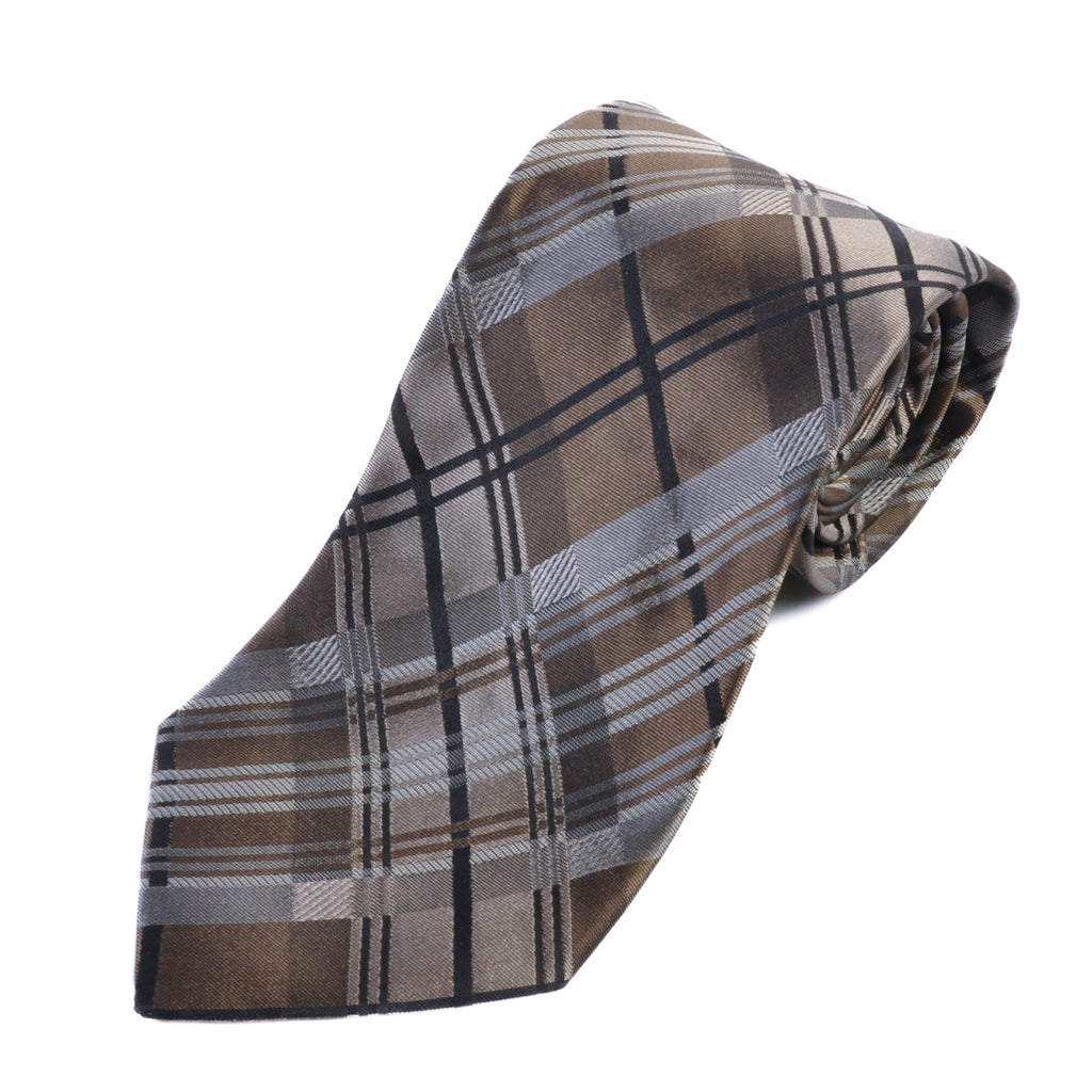 Etro Brown Check Tie