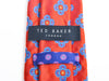 Ted Baker Bold Orange Geometric Italian Silk Tie