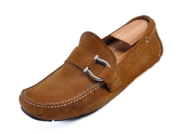 Salvatore Ferragamo Brown Suede Driving Shoes