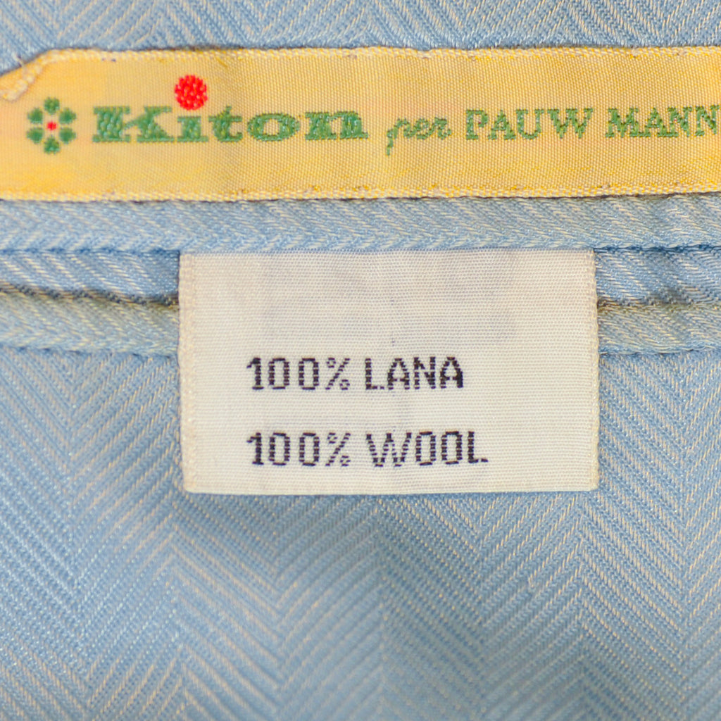Kiton Dark Blue 14 Micron Wool Suit