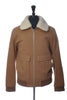A.P.C. Bronze Shearling Collar Jacket