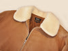A.P.C. Bronze Shearling Collar Jacket