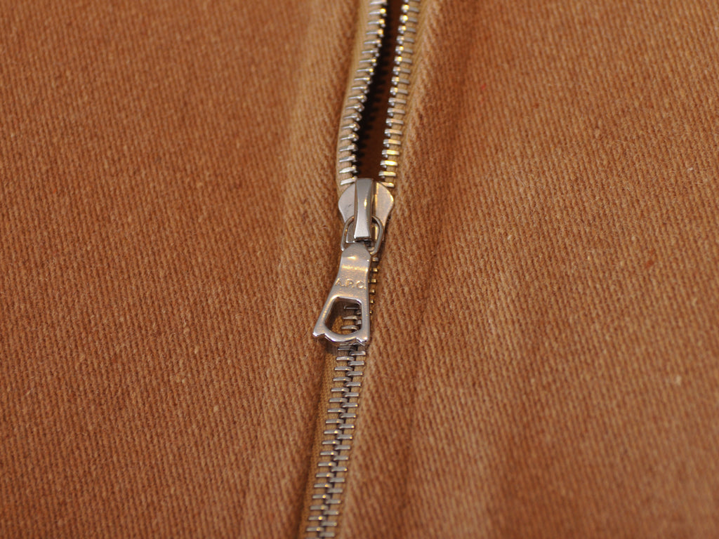 A.P.C. Bronze Shearling Collar Jacket