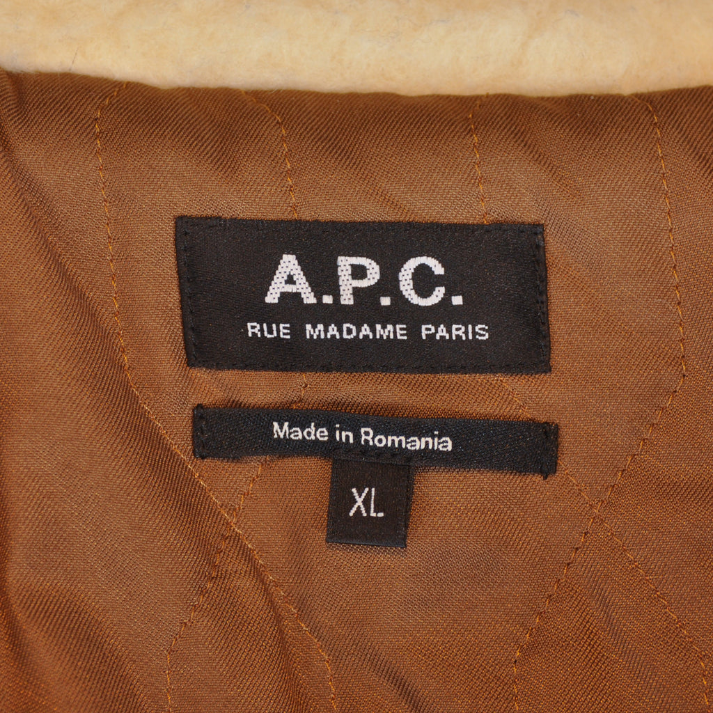 A.P.C. Bronze Shearling Collar Jacket