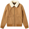 A.P.C. Bronze Shearling Collar Jacket