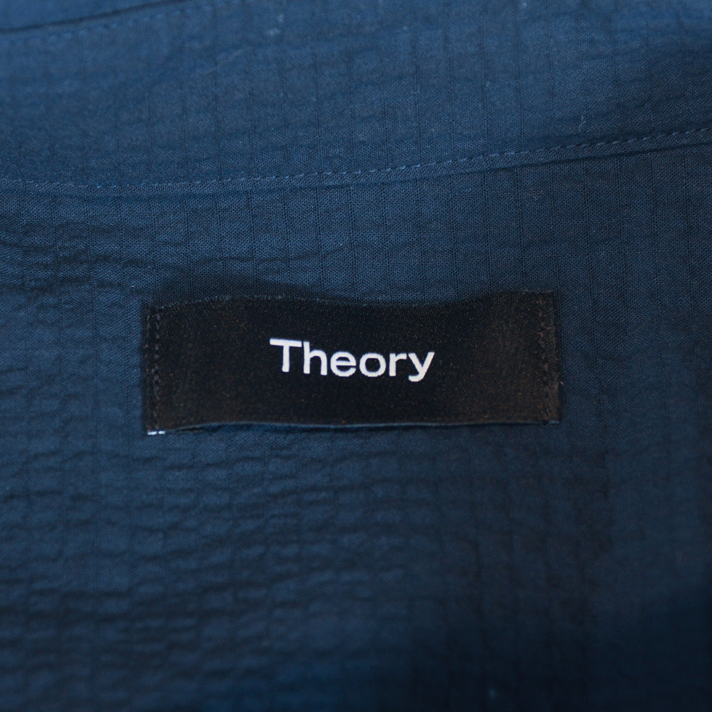 Theory Navy Blue Irving Spring Rip Stop Shirt