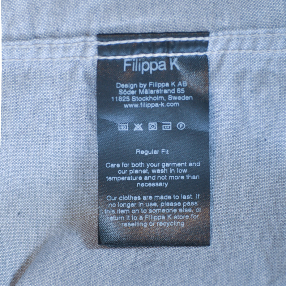 Filippa K Grey Tim Regular Fit Oxford Shirt