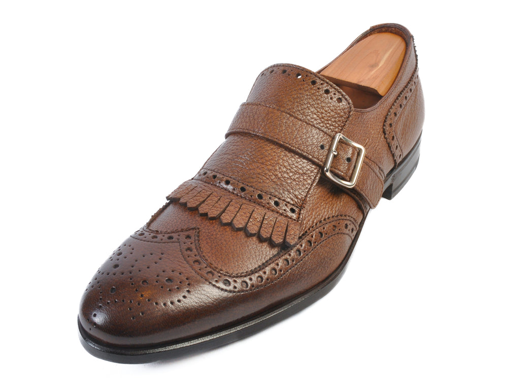 Henderson Baracco Brown Monk Strap Shoes