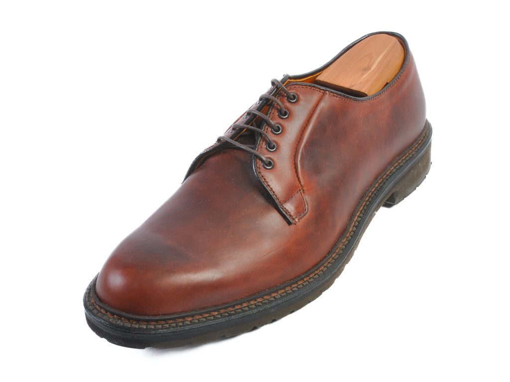 Alden Brown Plain Toe Blucher Shoes