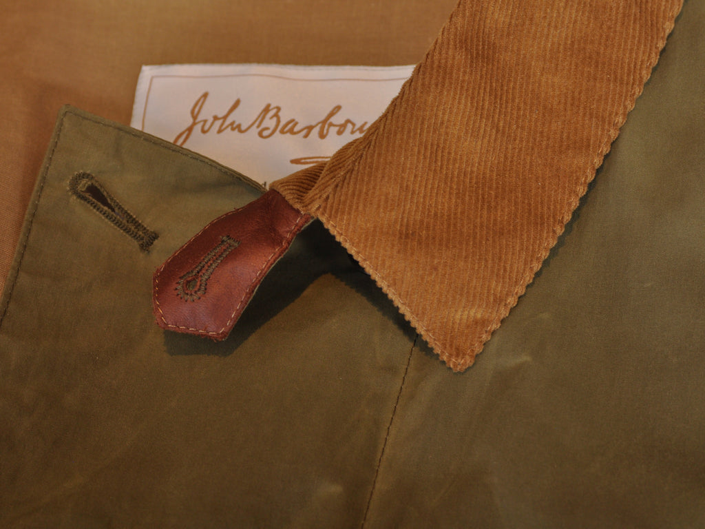 Barbour Re-Engineered Green Haydon Double Breasted Waxed Coat